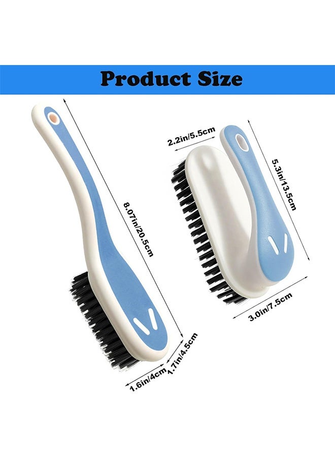 2 Pack Household Bristle Cleaning Brush, Stain Removal Carpet Brush, Shoe Brush Supplies Set with Comfort Grip for Cleaning Carpets, Sneakers, Clothes - Image 3